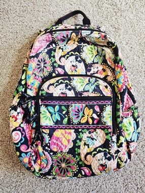Vera Bradley Disney Parks Mickey At Midnight Backpack Rare Retired Pattern
